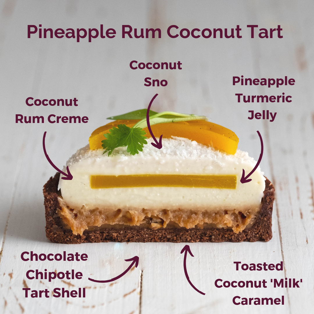 Pineapple Coconut Rum Tart